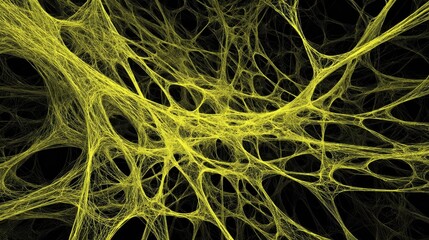 Intricate String Web: A Tangled Knot of Threads in an Abstract Background