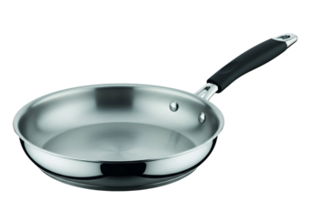 Stainless Steel Frying Pan with Non-Stick Coating and Ergonomic Handle for Cooking
