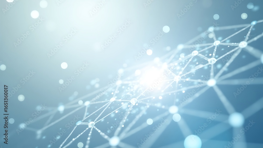 Poster abstract technology network background. futuristic plexus with interconnected glowing dots and lines