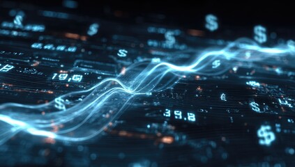 Abstract digital display of financial data