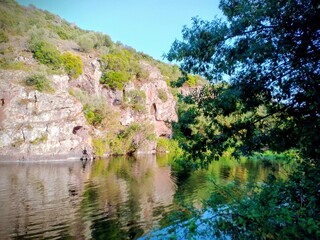 view of the Temo River in the Bosa countryside