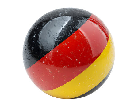 a german flag ball on transparent background
