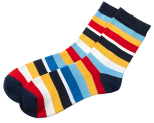 pair of white socks on clear backdrop
