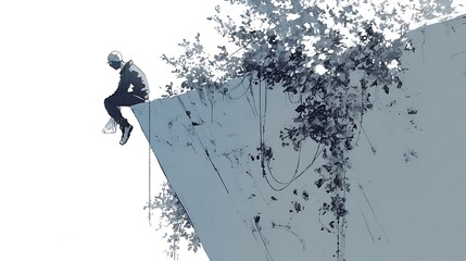 Obraz premium a man standing on a wall