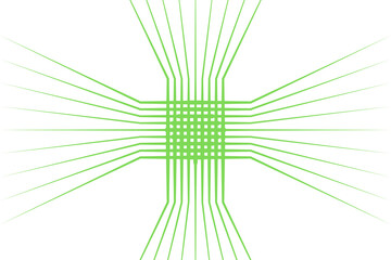 Abstract Green Circuit Board Lines Technology Background