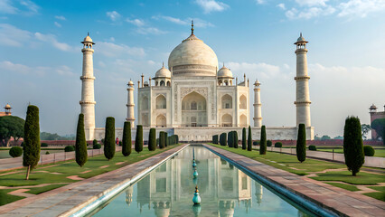 Taj Mahal, an iconic mausoleum located in Agra