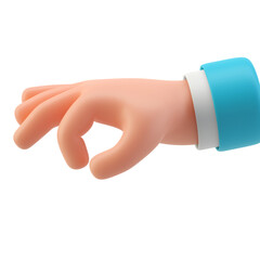 female hand holding isolated on white