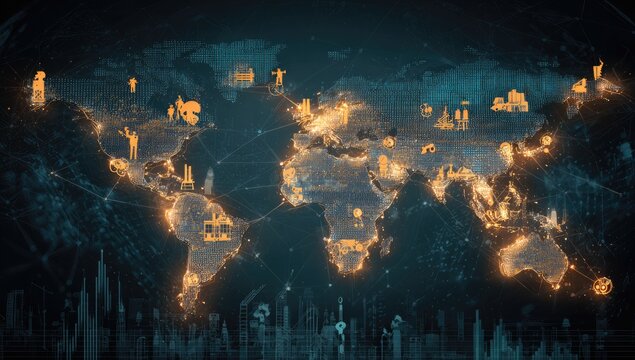Global industrial network map