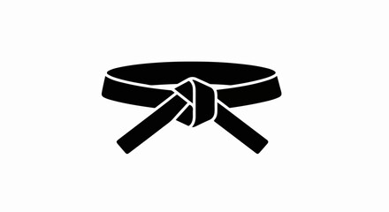 Black Martial Arts Belt Tied in a Secure Knot.