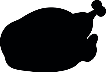 Whole chicken / turkey flat vector icon 