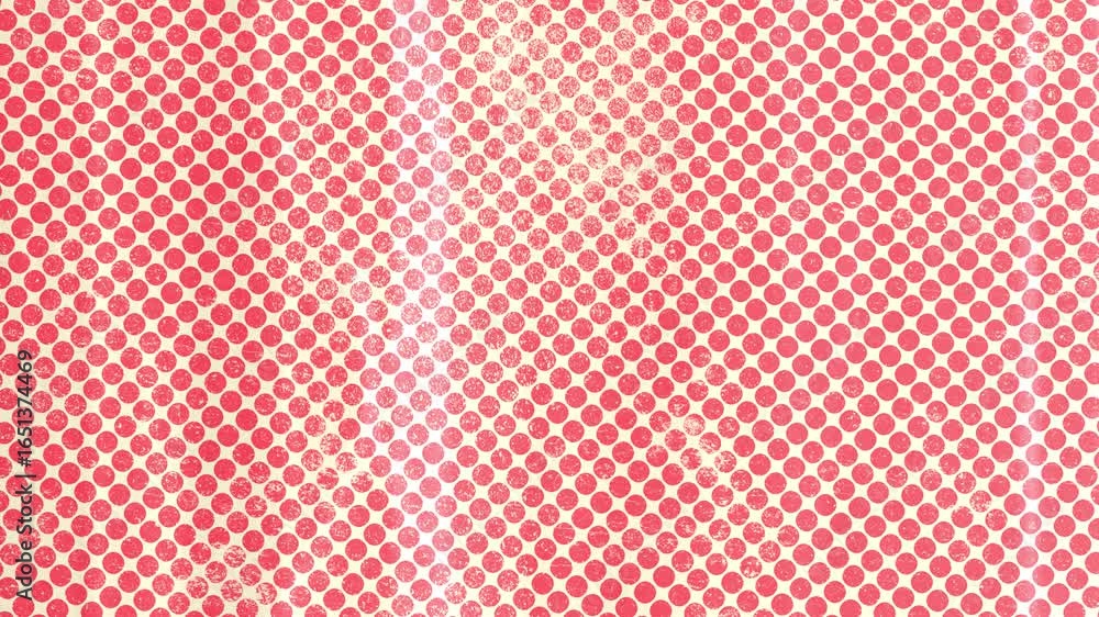 Aufkleber vintage red polka dot pattern with textured grunge effect - seamless background loop