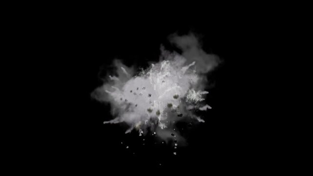 blue energy water explosion effect on black background