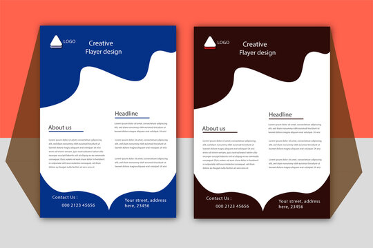 Creative flayer design as a two template.