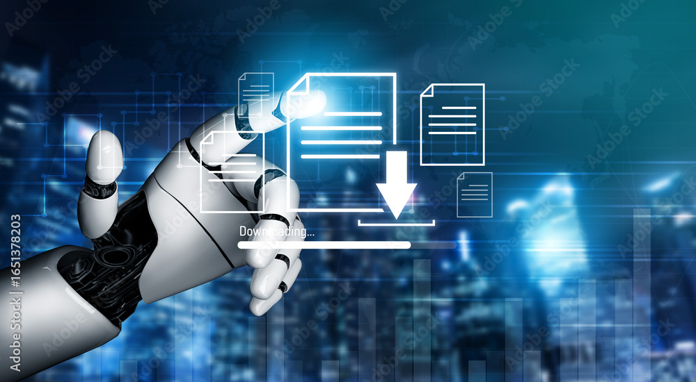 Poster ai facilitates digital document downloading and data access with optimized transfer process, improvi