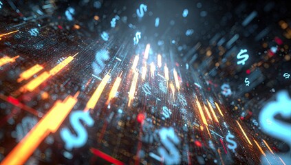 Abstract digital financial data visualization (1)