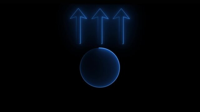 Neon dollar Business Graph Chart Icon Animation. Abstract neon line dollar business graph animation. Money, profit, investment, growth business, economy, finance