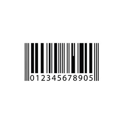 Coloring Ecommerce vector icon illustration of barcode with numbers isolated on white background