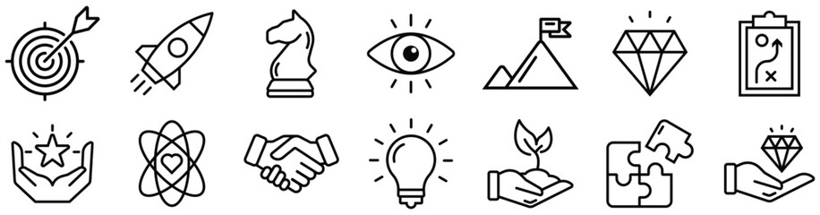 Business Strategy and Corporate Goals Vector Illustration