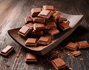 milk chocolate bar pieces sweets food photography