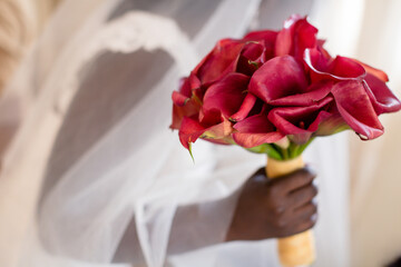 Bouquet flowers plant blossom florals hands rings wedding Kenya Brides Bridal Portraits