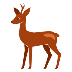 Roe Deer vector on white background