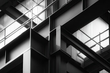 Abstract industrial metal structure