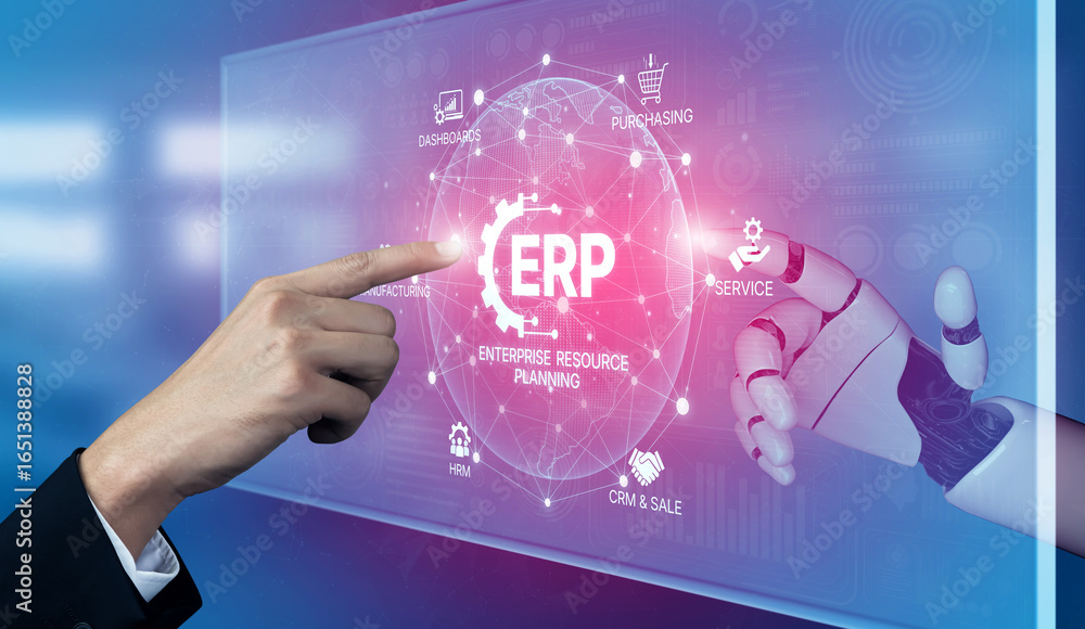 Poster ai optimizes erp platforms with centralized dashboards, automated data flow, and smart tools for man