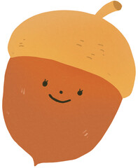 Acorn character illustration