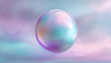 Abstract sphere in pastel hues