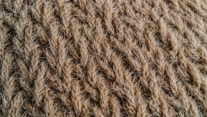 Fototapeta premium Closeup of textured knitted fabric in warm brown tones 