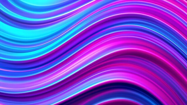 Vibrant wavy abstract background with neon blue pink and purple colors