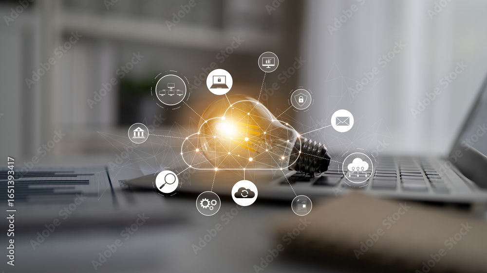 Poster cloud computing enables cloud, service, and network integration for digital transformation, data acc