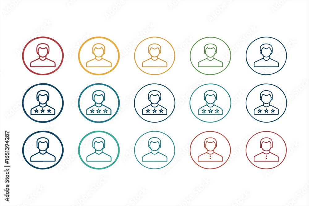 Aufkleber set of vector icons for web and mobile applications