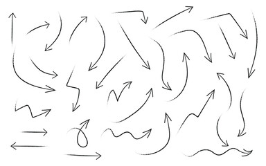 Hand Drawn Arrow Icon Set for Direction and Navigation Design