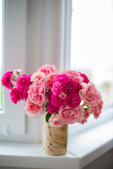 bouquet of pink roses