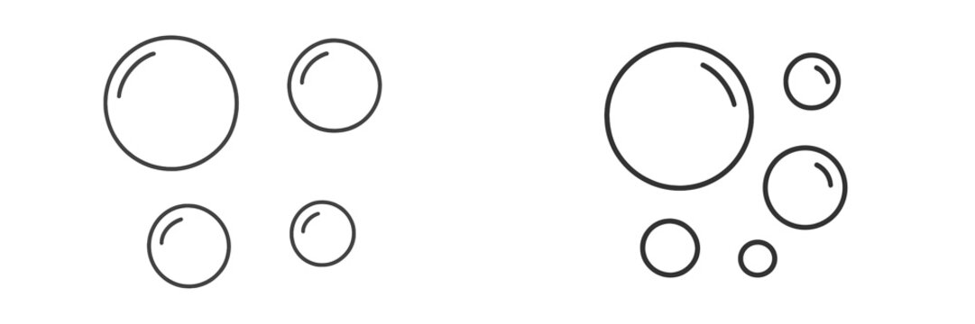 Bubbles of different sizes in a minimalistic vector design