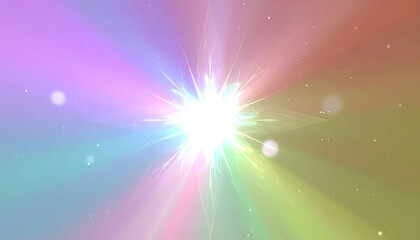 Abstract starburst against pastel colors creates a vibrant visual display