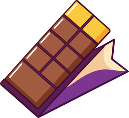 Bar of chocolate, Chocolate bar vector illustration