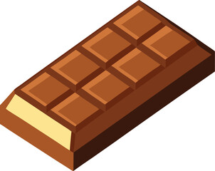 Bar of chocolate, Chocolate bar vector illustration