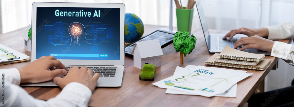 Poster generative ai virtual assistant tools for prompt engineer and user for ease of engage artificial int