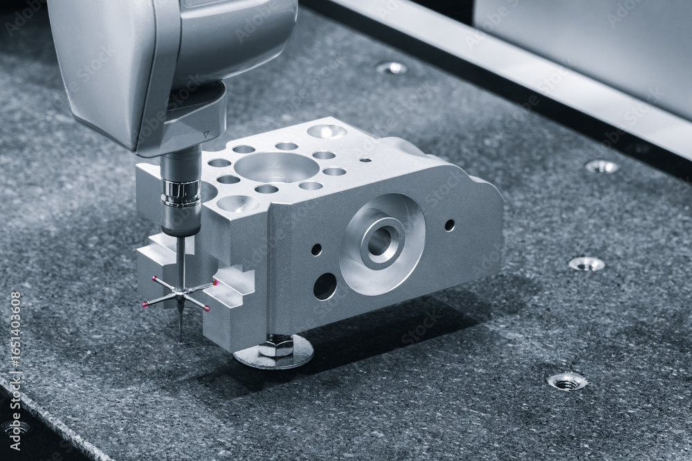 Poster quality control on milling cnc machine, coordinate measuring machine, quality control machine