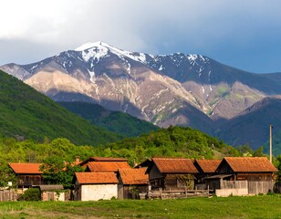 Mountain village nestled in valley (5)