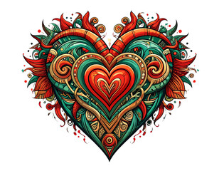 Friends Enjoying a Lazy River Tubing Adventure - Firefly_Unique tribal heart designs with intricate patterns suitable for tattoos and artistic  