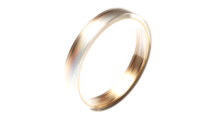 A barely-perceptible thin ring of soft white light, adding a gentle glow, isolated on a white background