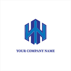 Fototapeta premium Abstract Blue Geometric Letter W Logo Design Template