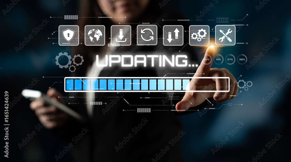 Aufkleber knowledge upgrade and software updates support digital skills growth, competitiveness, and continuou