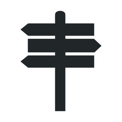 Blank directional signpost with multiple empty arrows for guidance