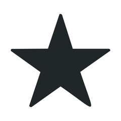 Obraz premium Simplistic black star icon on white background