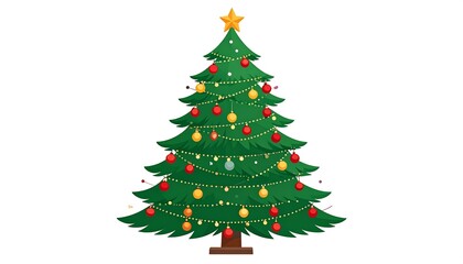 Festive Christmas tree illustration (2)