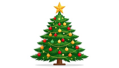 Obraz premium Festive Christmas tree illustration (3)